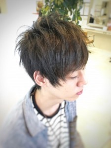 メンズ　ブルーアッシュ｜下野市　自治医大　美容室シェイプス（shape's hair design）